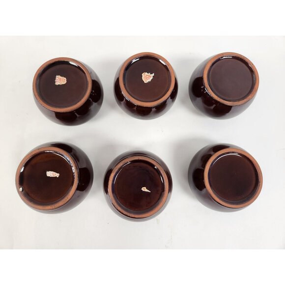 Vintage Nasco Brown Drip Soup bowls set of 6 - Picture 2 of 9